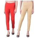 Comfort Lady Women's Cotton Blend Regular Fit for Casual,Formal and Daily Use Kurti Pants with Front Mobile Pocket I Pack of 2