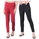 Comfort Lady Women's Cotton Blend Regular Fit for Casual,Formal and Daily Use Kurti Pants with Front Mobile Pocket I Pack of 2