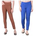 Comfort Lady Women's Cotton Blend Regular Fit for Casual,Formal and Daily Use Kurti Pants with Front Mobile Pocket I Pack of 2