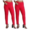 Comfort Lady Women's Cotton Blend Regular Fit for Casual,Formal and Daily Use Kurti Pants with Front Mobile Pocket I Pack of 2