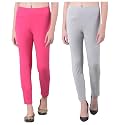 Comfort Lady Women's Cotton Blend Regular Fit for Casual,Formal and Daily Use Kurti Pants with Front Mobile Pocket I Pack of 2