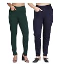 Comfort Lady Women's Cotton Blend Regular Fit for Casual,Formal and Daily Use Kurti Pants with Front Mobile Pocket I Pack of 2