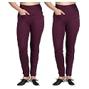 Comfort Lady Women's Cotton Blend Regular Fit for Casual,Formal and Daily Use Kurti Pants with Front Mobile Pocket I Pack of 2