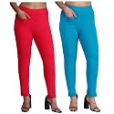 Comfort Lady Women's Cotton Blend Regular Fit for Casual,Formal and Daily Use Kurti Pants with Front Mobile Pocket I Pack of 2