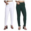 Comfort Lady Women's Cotton Blend Regular Fit for Casual,Formal and Daily Use Kurti Pants with Front Mobile Pocket I Pack of 2