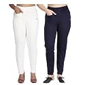 Comfort Lady Women's Cotton Blend Regular Fit for Casual,Formal and Daily Use Kurti Pants with Front Mobile Pocket I Pack of 2