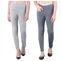 Comfort Lady Women's Cotton Blend Regular Fit for Casual,Formal and Daily Use Kurti Pants with Front Mobile Pocket I Pack of 2