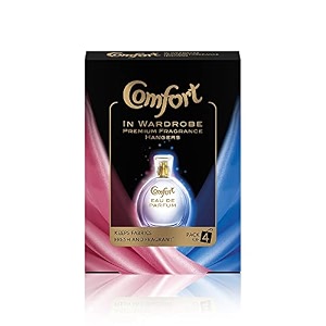 comfort in-wardrobe premium fragrance hangers morning fresh and lily fresh pack of 4