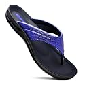 AEROTHOTIC Arch Support Slingback Flats for Women Sandals T Strap Flip Flops