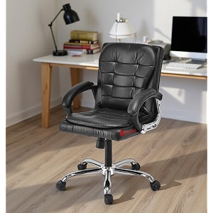 Comfortable Medium Back Revolving Leatherette Chair 1