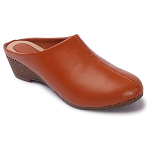 Comfortable Womens Slip-on Wedge Back Open Mules
