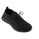 Poddar Walking &amp; Running Shoes for Women | Soft Memory Foam Cushioned Slip Resistant Women Sneakers for Daily Use | Lightweight &amp; Stylish Black Shoes for Walking, Running &amp; Gym (Black)