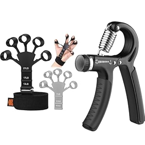 skycell adjustable finger amp hand gripper combo strengthen fingers hands and forearms with customizable resistance for fitness