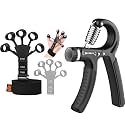 SKYCELL Adjustable Finger &amp; Hand Gripper Combo Strengthen Fingers, Hands, and Forearms with Customizable Resistance for Fitness