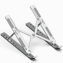 Comfortinglives Laptop Stand for Gaming Laptop Heavy Duty Foldable Aluminium Stand Laptop Stand for Gaming Laptop Aluminium Laptop Stand with Adjustable Height Compatible with Universal Laptops (Silver)
