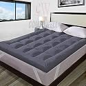 600 GSM Microfiber 5 Star Cotton Standard Bed Soft Waterproof Quilted Mattress Padding/Topper. Comfortable for Better Sleep -Grey Colour of King Size 72x78 Inch
