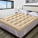 600 GSM Microfiber 5 Star Cotton Standard Bed Soft Waterproof Quilted Mattress Padding/Topper. Comfortable for Better Sleep -Beige Colour of Single Size 48x72 Inch