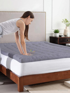 comfowell 2 inch 508 cm double size microfibre stretchable waterproof mattress topper