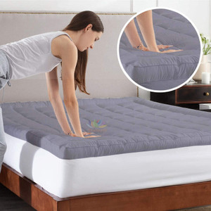 comfowell 4 inch 1016 cm queen size microfibre stretchable waterproof mattress topper