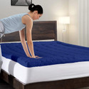 Comfowell 4 inch (10.16 cm) Queen Size Poly Fiber Stretchable, Waterproof Mattress Topper