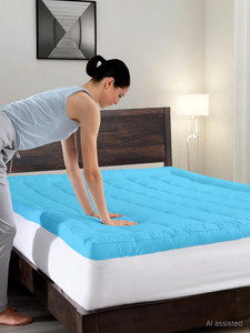 comfowell 2 inch 508 cm single size poly fiber stretchable waterproof mattress topper