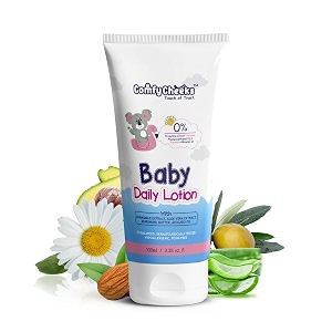 baby daily lotion  with chamomile murumuru butter aloe vera amp avocado oil  soothes rashes amp nourishes delicate skin  dermatologist-tested  for newborns amp infants  100 ml pack of 1