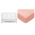 Comfy Cubs Baby Crib and Muslin Cotton Fitted Crib Sheet Bundled