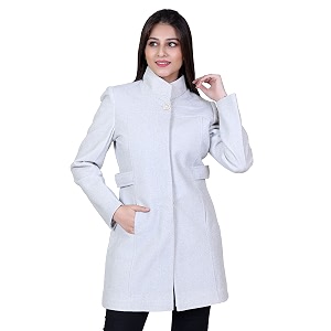 comfy sparrow women39s wool blend standard length high collared coat