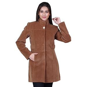 comfy sparrow women39s wool blend standard length high collared coat