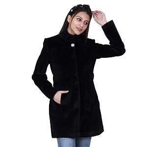 comfy sparrow women39s wool blend standard length high collared coat