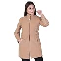 Comfy Sparrow Women's Wool Blend Standard Length High Collared Coat