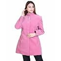 Comfy Sparrow Women's Wool Blend Standard Length High Collared Coat