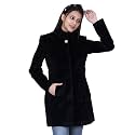 Comfy Sparrow Women's Wool Blend Standard Length High Collared Coat