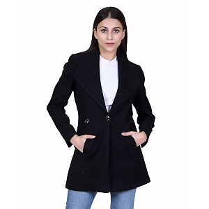 comfy sparrow women formal wear collared neck full sleeve coatblazer