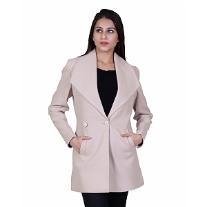 comfy sparrow women formal wear collared neck full sleeve coatblazer