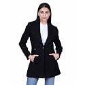 Comfy Sparrow Women Formal Wear Collared Neck Full Sleeve Coat/Blazer
