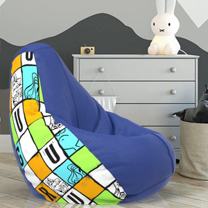 comfybean 4xl guru and bhole teardrop bean bag  with bean filling blue