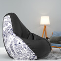 ComfyBean 4XL Guru and Bhole Teardrop Bean Bag  With Bean Filling (Black)