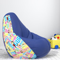 ComfyBean 4XL Guru and Bhole Teardrop Bean Bag  With Bean Filling (Blue)