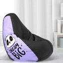 ComfyBean 4XL Printed Teardrop Bean Bag  With Bean Filling (Black, Lavender)