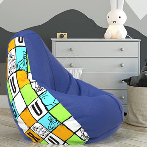 comfybean 5xl guru and bhole teardrop bean bag  with bean filling blue