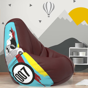 comfybean 5xl guru and bhole teardrop bean bag  with bean filling maroon