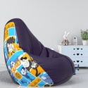 ComfyBean 5XL Guru and Bhole Teardrop Bean Bag  With Bean Filling (Indigo)