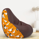 ComfyBean 5XL Guru and Bhole Teardrop Bean Bag  With Bean Filling (Brown)