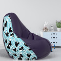 ComfyBean 5XL Guru and Bhole Teardrop Bean Bag  With Bean Filling (Indigo)