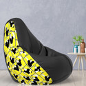 ComfyBean 5XL Guru and Bhole Teardrop Bean Bag  With Bean Filling (Black)