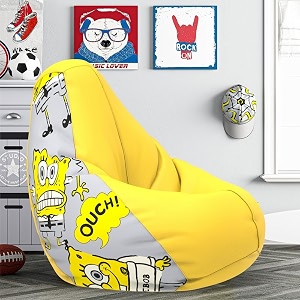 comfybean bag with beans filled 4xl- official sponge bob bean bags - for adults - max user height  55-6 ft-weight  70-99 kgsmodel sbsp