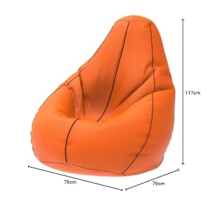 comfybean bag with beans filled 4xl- official bailey amp bakers bean bags - for adults - max user height  55-6 ft-weight  70-99 kgsmodel orange maroon