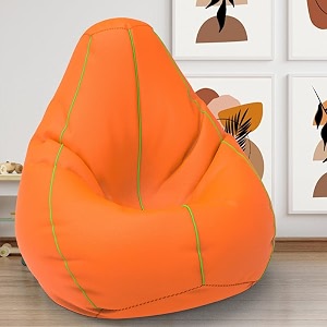 comfybean bag with beans filled 4xl- official bailey amp bakers bean bags - for adults - max user height  55-6 ft-weight  70-99 kgsmodel orange parrot green