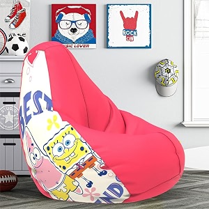 comfybean bag with beans filled 4xl- official sponge bob bean bags - for adults - max user height  55-6 ft-weight  70-99 kgsmodel sbsp